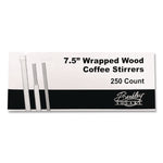 Wrapped Wood Stirrers, 7.5", 250/Box