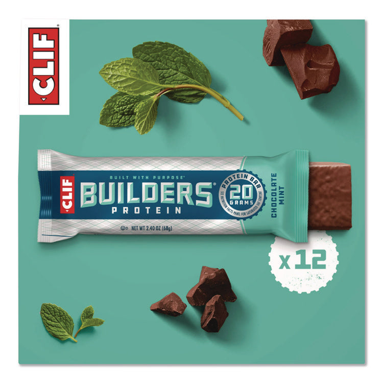 Builders Protein Bar, Chocolate Mint, 2.4 Oz Bar, 12 Bars/box