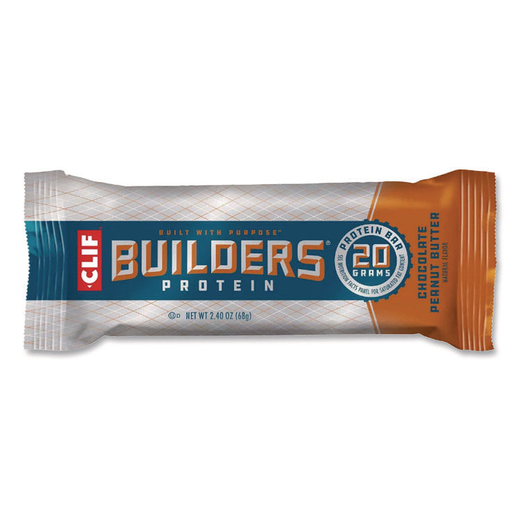 Builders Protein Bar, Chocolate Mint/Chocolate Peanut Butter, 2.4 oz Bar, 18 Bars/Box