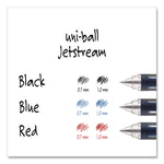 Jetstream Hybrid Gel Pen, Stick, Bold 1 mm, Black Ink, Black/Silver Barrel