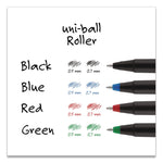 Rollerball Pen, Stick, Extra-Fine 0.5 mm, Blue Ink, Black/Blue Barrel, Dozen