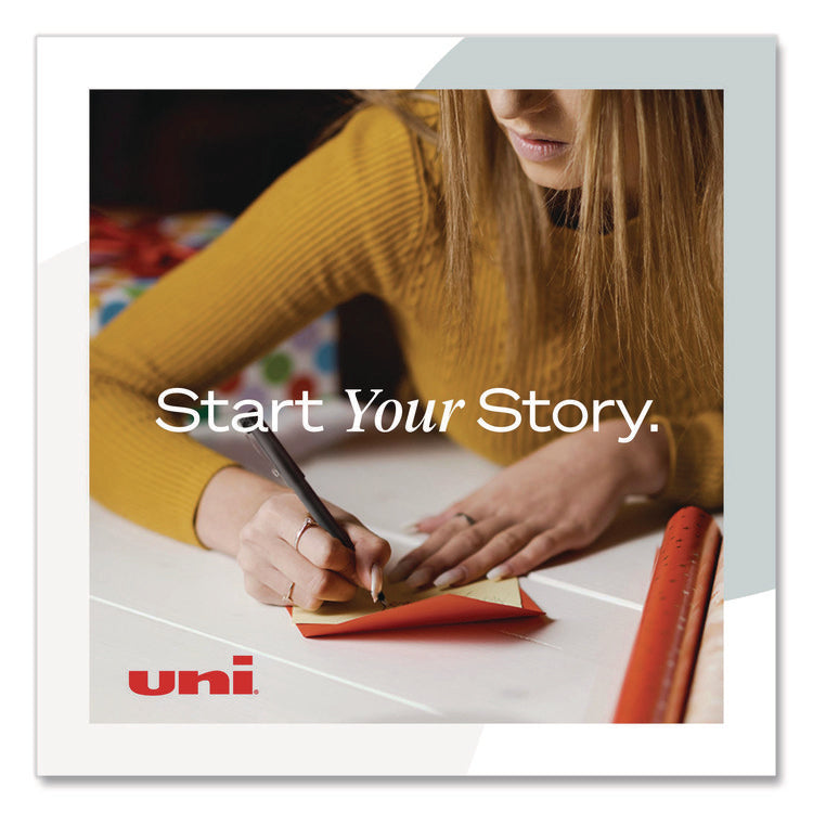 Rollerball Pen, Stick, Extra-Fine 0.5 mm, Blue Ink, Black/Blue Barrel, Dozen