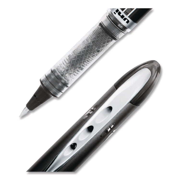VISION ELITE Hybrid Gel Pen, Stick, Extra-Fine 0.5 mm, Black Ink, Black/Clear Barrel