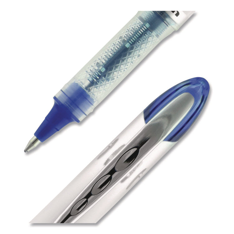 VISION ELITE Hybrid Gel Pen, Stick, Bold 0.8 mm, Blue Ink, White/Blue/Clear Barrel