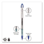 VISION ELITE Hybrid Gel Pen, Stick, Bold 0.8 mm, Blue Ink, White/Blue/Clear Barrel