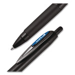 207 Plus+ Gel Pen, Retractable, Medium 0.7 mm, Blue Ink, Black Barrel, 4/Pack