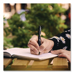 207 Plus+ Gel Pen, Retractable, Medium 0.7 mm, Blue Ink, Black Barrel, 4/Pack