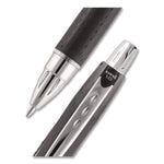 Jetstream Hybrid Gel Pen, Retractable, Bold 1 mm, Black Ink, Black/Silver Barrel
