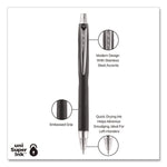 Jetstream Hybrid Gel Pen, Retractable, Bold 1 mm, Black Ink, Black/Silver Barrel
