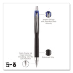 Jetstream Hybrid Gel Pen, Retractable, Bold 1 mm, Blue Ink, Black/Silver/Blue Barrel