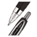 Signo 207 Gel Pen, Retractable, Bold 1 mm, Black Ink, Smoke/Black Barrel, Dozen