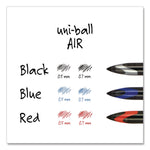 Air Porous Gel Pen, Stick, Medium 0.7 Mm, Black Ink, Black Barrel, 3/pack