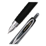 207 Ultra Micro Gel Pen, Retractable, Ultra-Micro 0.38 mm, Black Ink, Clear/Black Barrel