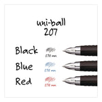 207 Ultra Micro Gel Pen, Retractable, Ultra-Micro 0.38 mm, Black Ink, Clear/Black Barrel