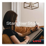 Air Porous Gel Pen, Stick, Medium 0.7 Mm, Black Ink, Black Barrel, 3/pack