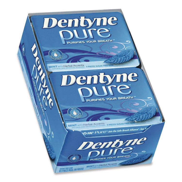 Sugar-Free Gum, Mint With Herbal Accents, 9 Pieces/pack, 10 Packs/box