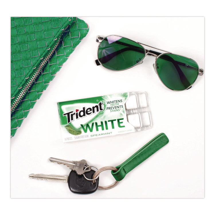 Sugar-Free Gum, White Spearmint, 16 Sticks/pack, 9 Packs/box