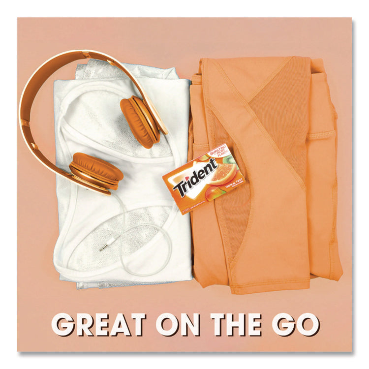 Sugar-Free Gum, Tropical Twist, 14 Sticks/pack, 12 Packs/box