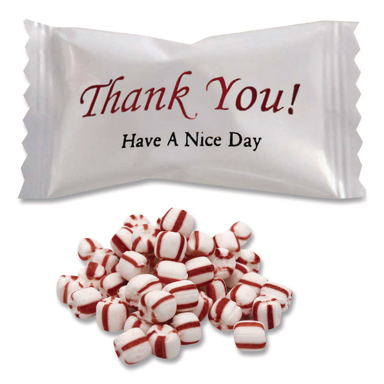 Thank You Have a Nice Day Mints, Peppermint, Individually Wrapped, 1,000/Carton