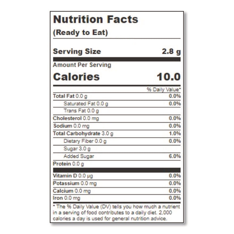 Pure Sugar Packets, 0.11 oz Packet, 1,000/Carton