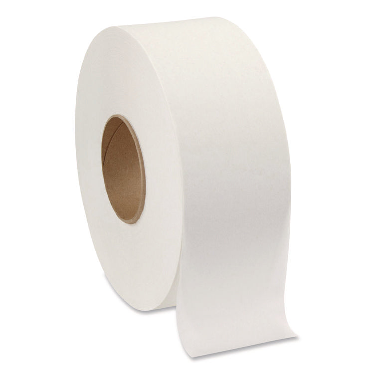 Jumbo Jr. Bath Tissue Roll, Septic Safe, 2-Ply, White, 3.3" x 1,000 ft, 8 Rolls/Carton