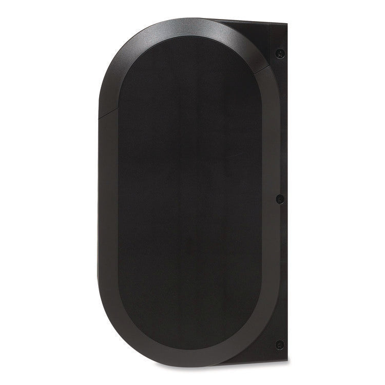 Compact Vertical 2-Roll Coreless Tissue Dispenser, 14.06 X 6.69 X 8.19, Black