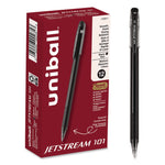 Jetstream 101 Hybrid Gel Pen, Stick, Bold 1 mm, Black Ink, Black Barrel, Dozen