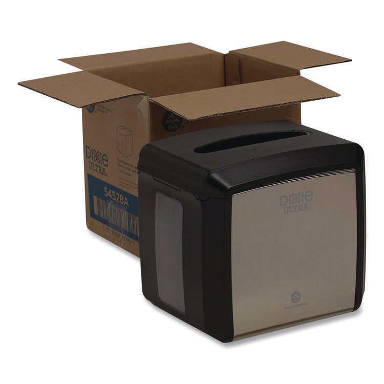 Tabletop Napkin Dispenser, 7.6 x 6.1 x 7.2, Stainless