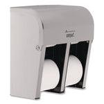 Compact Quad Vertical 4-Roll Coreless Dispenser, 11.75 x 6.9 x 13.25, Stainless Steel