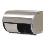 Compact Coreless Side-by-Side 2-Roll Dispenser, 10.13 x 6.75 x 7.13, Stainless Steel