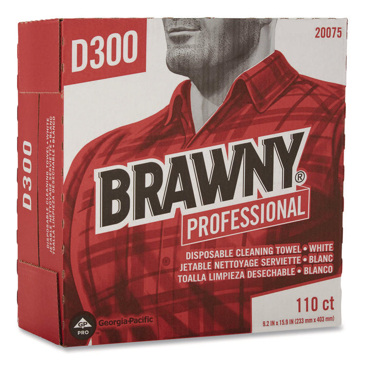 Tall Dispenser All-Purpose DRC Wipers, 1-Ply, 9.25 x 16, Unscented, White, 110/Box 10 Boxes/Carton