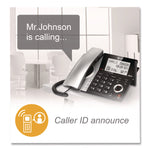 CL84207 Corded/Cordless Phone, Corded Base Station and 2 Additional Handsets, Black/Silver