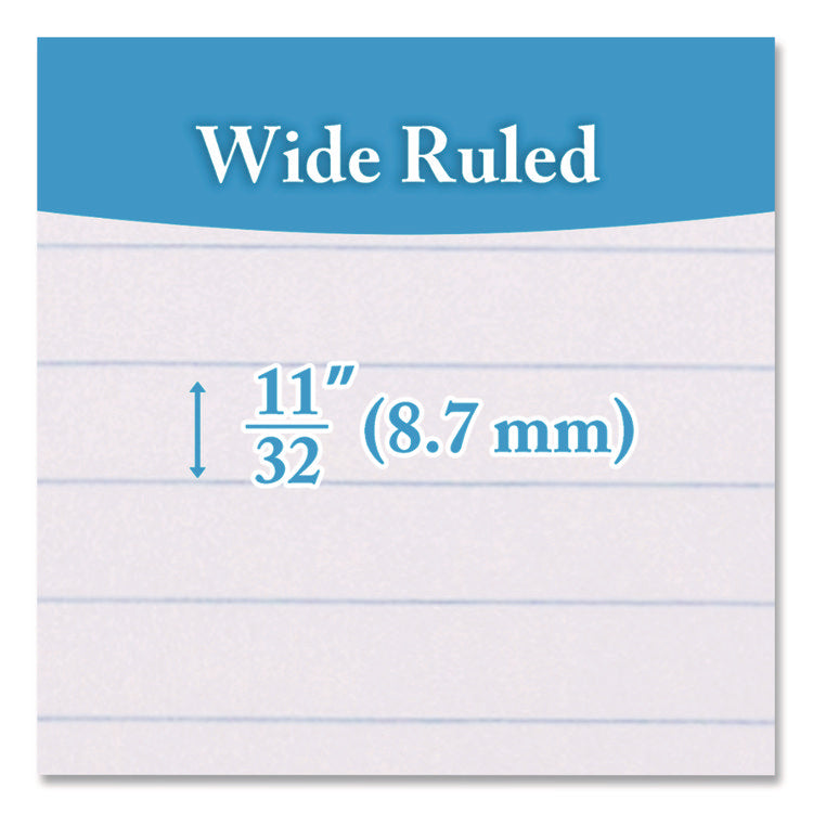 Spiral Notebooks, 1-Subject, Wide/Legal Rule, Randomly Assorted Cover Color, (70) 10.5 x 8 Sheets