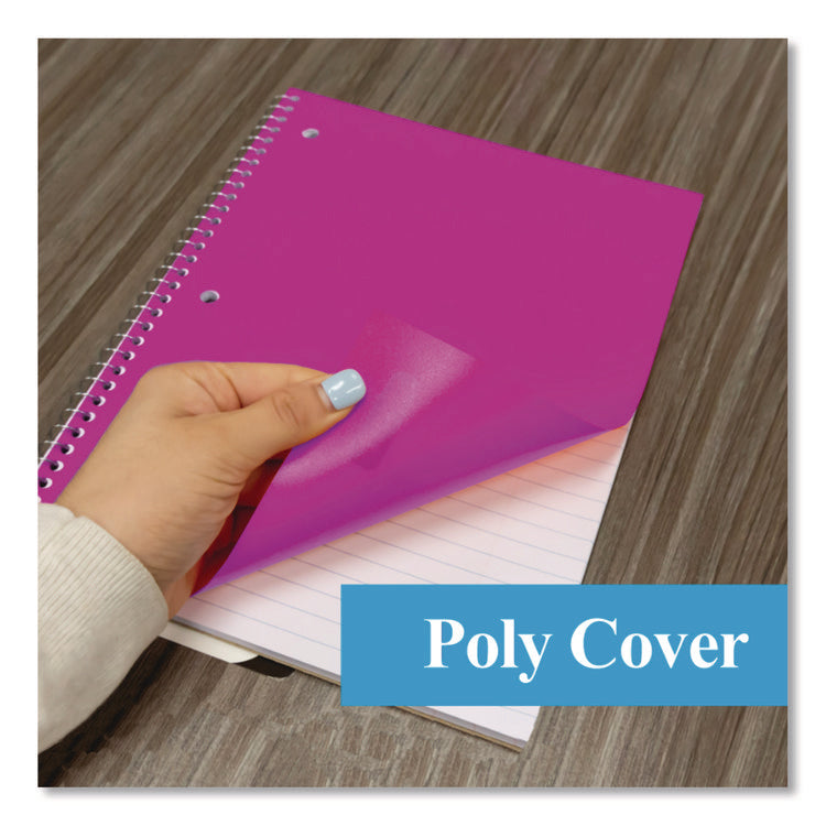 Spiral Notebooks, 1-Subject, Wide/Legal Rule, Randomly Assorted Cover Color, (70) 10.5 x 8 Sheets
