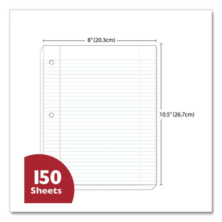 Filler Paper, Side: 3-Hole Punched, Wide/Legal Rule, 150/Pack