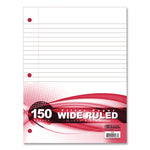 Filler Paper, Side: 3-Hole Punched, Wide/Legal Rule, 150/Pack