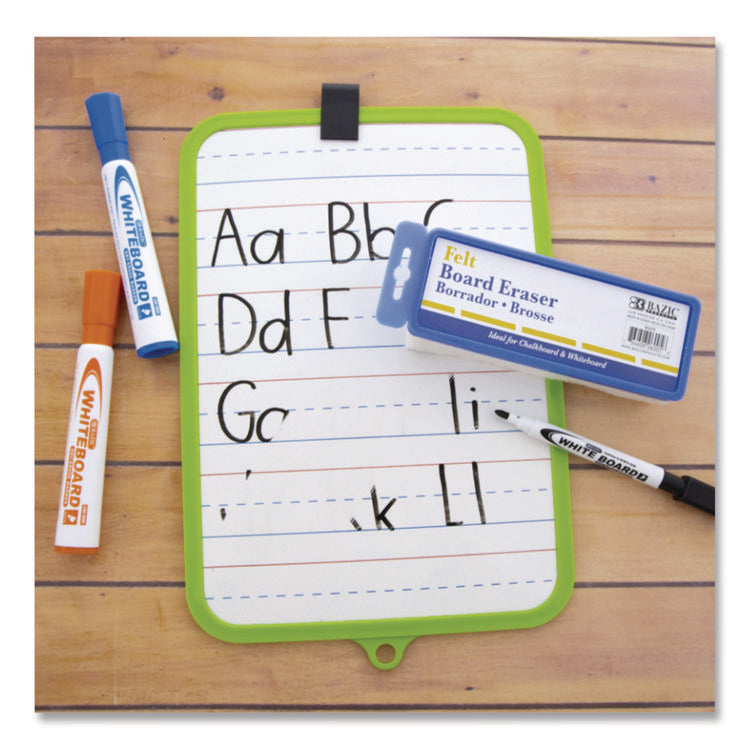 Whiteboard and Chalkboard Eraser, 5" x 2" x 1", White