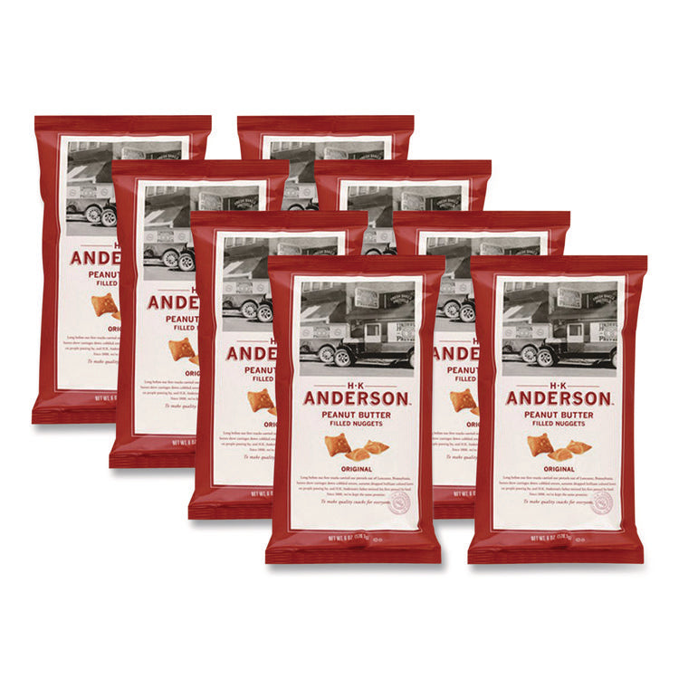 Peanut Butter Filled Pretzel Nuggets, Original, 2.5 Oz Packets, 8/carton