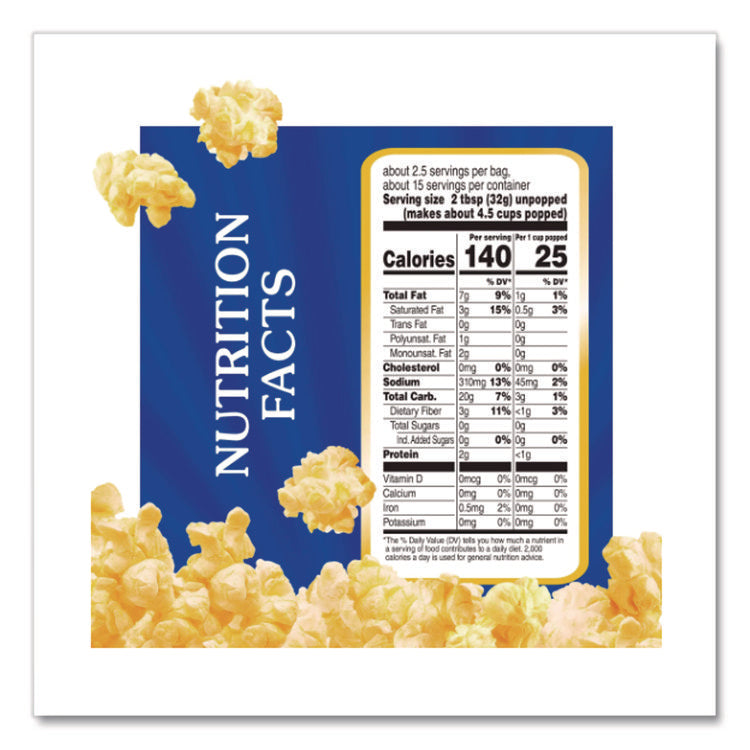 Microwave Popcorn, Butter, 2.75 Oz Bag, 36/carton