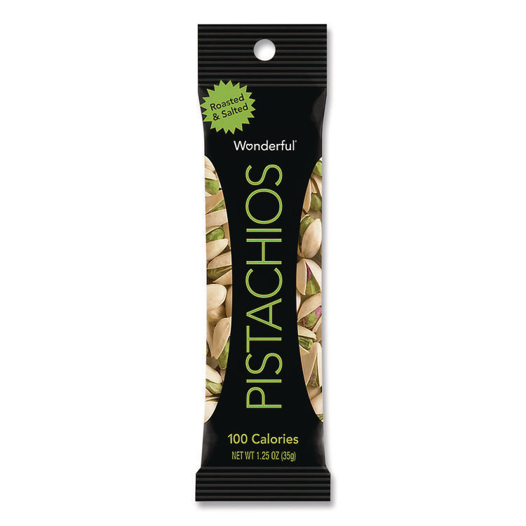 Wonderful Pistachios, Roasted And Salted, 1.25 Oz Tube, 12/box