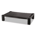 Wide Deluxe Two-Level Monitor Stand, 20" X 13.25" X 3" To 6.5", Black, Supports 50 Lbs