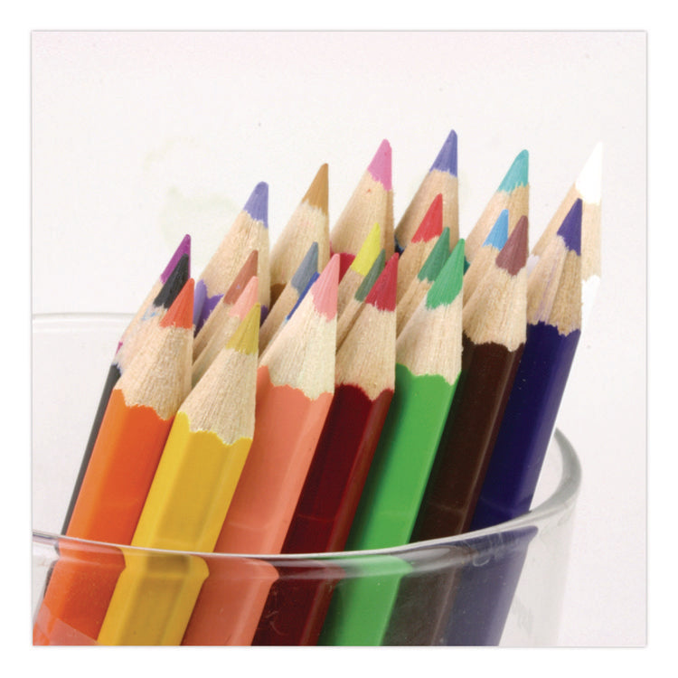 Colored Pencil Set, 3 mm, Assorted Lead and Barrel Colors, 12/Set