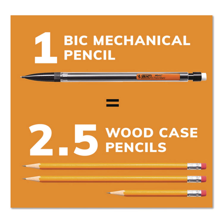 Xtra Smooth Mechanical Pencil, 0.7 mm, HB (#2), Black Lead, Clear Barrel, 40/Pack