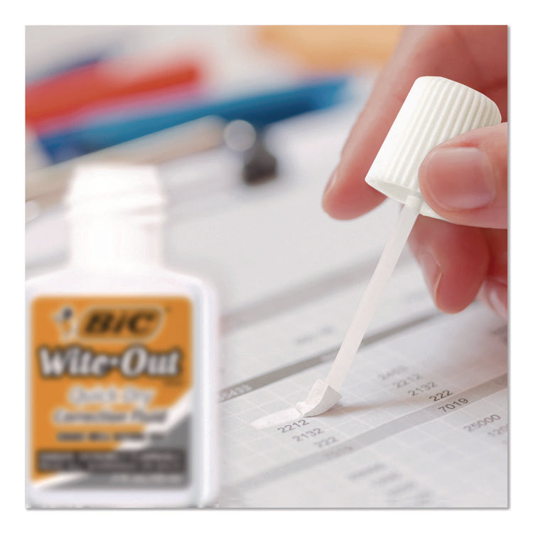 WITE-OUT QUICK DRY CORRECTION FLUID, 20 ML BOTTLE, WHITE, 2/PACK