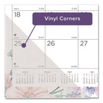 Passion Monthly Deskpad Calendar, Floral Artwork, 22 x 17, White/Multicolor Sheets, Black Binding, 12-Month (Jan-Dec): 2025