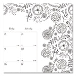 Monthly Desk Pad Calendar, DoodlePlan Coloring Pages, 22 x 17, Black Binding, Clear Corners, 12-Month (Jan to Dec): 2025