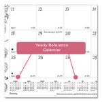 Monthly Desk Pad Calendar, DoodlePlan Coloring Pages, 22 x 17, Black Binding, Clear Corners, 12-Month (Jan to Dec): 2025