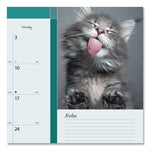 Pets Collection Monthly Desk Pad, Furry Kittens Photography, 22 x 17, White Sheets, Black Binding, 12-Month (Jan-Dec): 2025