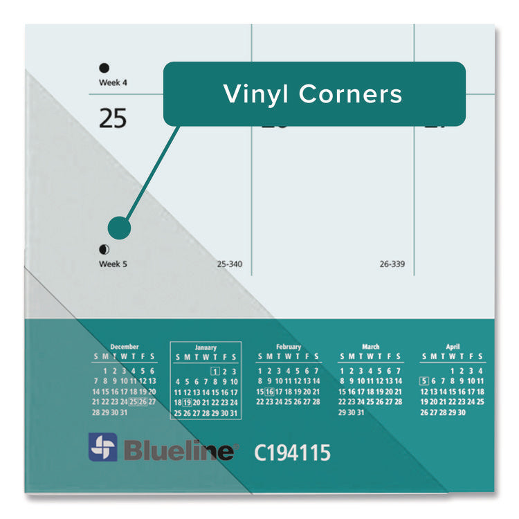 Pets Collection Monthly Desk Pad, Furry Kittens Photography, 22 x 17, White Sheets, Black Binding, 12-Month (Jan-Dec): 2025