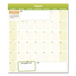 Fridge Planner Magnetized Monthly Calendar with Pads + Pencil, 14 x 13.5, Yellow/Green Sheets, 17-Month: Aug 2024 to Dec 2025